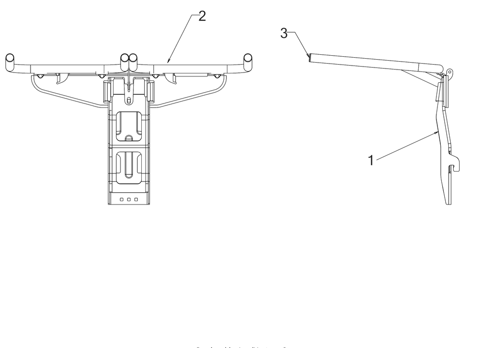 Bag Support Diagram and Parts List for 19A70052OEM (34Inch)(2017) Cub Cadet Lawn Tractor